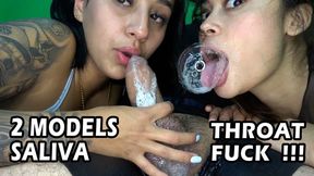 DEEP THROAT SPIT FETISH 260321HE2 AMBAR + VIOLET INSANE COCK SHOWERING (ENTIRE SCENE) + FREE SHOW (HD 1080p MP4)
