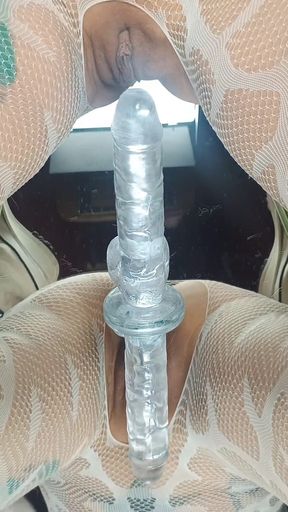 Epic moment from &quot;Hot redhead masturbates with life-size dildo over mirror, up to squirt 💦&quot;