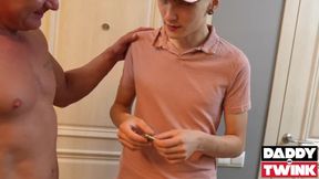 DADDYONTWINK Hot Twink Adam Keller Sexy Hole Fucked By Den Fitness And Lex Moore