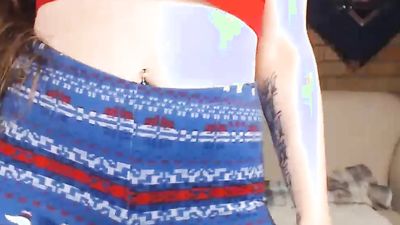 Super Cute Hairy Girl With Huge Boobs Stripping And Juggling Her Big Knockers Around