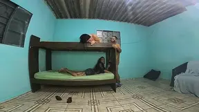 High Tension in the Bunk Bed: Girlfriend on Top, Female Friend Below,