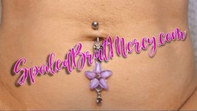Pink and Purple Dangle Belly Rings (HD) WMV