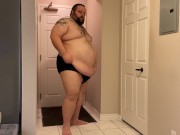 A little striptease upon entry and footjob demo on a big dildo, in honour of 5 million views!
