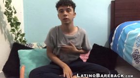 Gay Latino twink Juan Delgado anal plays in homemade video