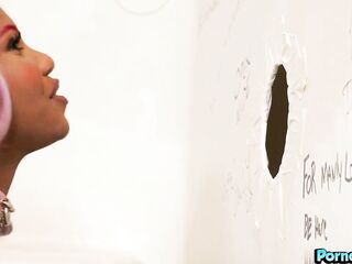 Black Teen Daizy Cooper Sucks White Gloryhole Jocks
