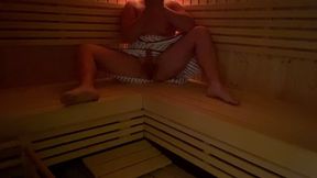 Caught masturbating in public sauna, strangers panties