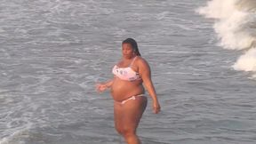 Black BBW voyeur beach erotic video