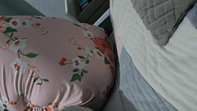 Step mom in bed with naked step son having a big erection