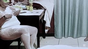 Grandma Masturbates While Watching My Stepsister Suck My Cock