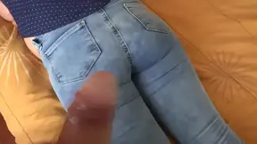 I enjoy my wife's sister, we masturbate and I cum on her big ass with her jeans on