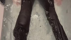 SPA shower and pool with brown outfit