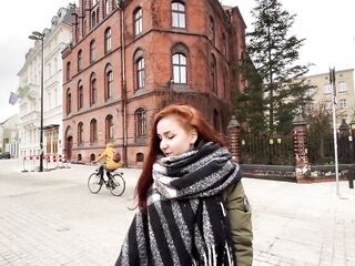 Public Pickup: Redhead Cutie Screws for Iphone and Gets Creampie. LeoKleo