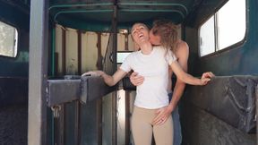 Riding Instructor Fucks Me in Car &amp; Snowballs His Cum