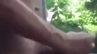 Outdoor Jerking after Duty l Sarap ng Malaking Titi l Daming Tamod l Lot of Cum