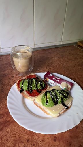 Morning breakfast with juicy mans milk