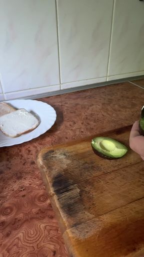 Morning breakfast with juicy mans milk