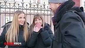 [full Hd] - Two Stepsisters Getting Into A Sensuous Foursome Of The Streets!!