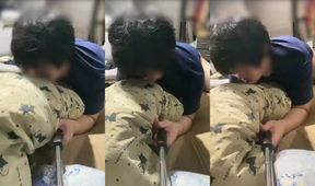 Creamy student can't stop huge cumshot in solo session