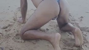 Ladysilva in a bikini on the beach, very hot