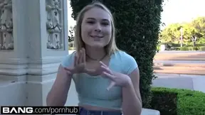 Blonde fresh Alyssa gets creampied after wild public session