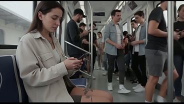 I don'_t know how it happened, but a stranger fucked me in the Metro! I started sucking him off myself! [AI]