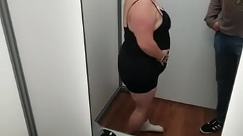 Sexy BBW in a Store&#039_s Dressing Room