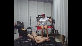 Soles licking and trampling with my whore Faith
