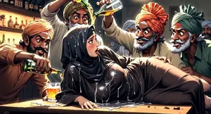 Muslim beauties shake their stuff at beer-soaked bar contest
