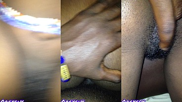 Ebony hotel cleaner pussy squirts as she gets pounded by huge bbc