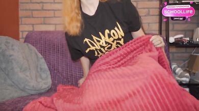 Step sis shushes me under blanket raw anal creampie amateur taboo