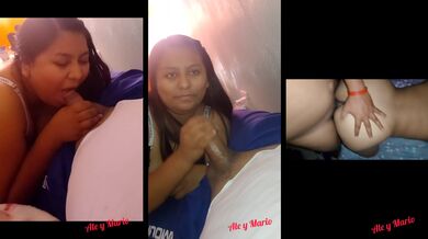 Le masajeo la polla antes de que se corra en mi rico culo