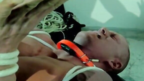 Twink dude Beau Sinclair endures shock collar with assfucking invasion while tightly b