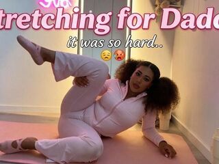 21yo constricted black cutie tries indoor yoga for the 1st time