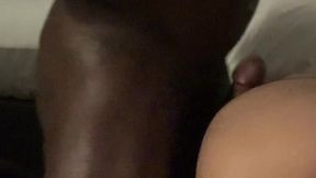 interracial bareback hotel anal session.