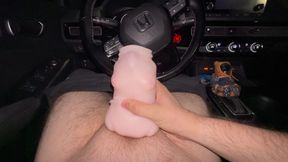 Missterverse - Ryder Rogue fucks his new sex toy in the car in a public parking lot and creampies it