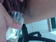 Stepmommy Pisses In a Small Glass Then Drinks Her Own Pee For The First Time!