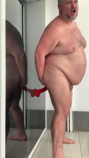 Riding a Big Dildo with My Fat Ass