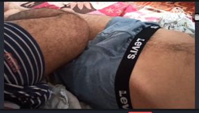Wow First time i touch my stepbrother cock penis by underwear