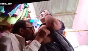 indian Desi fatty aunty fun on shop