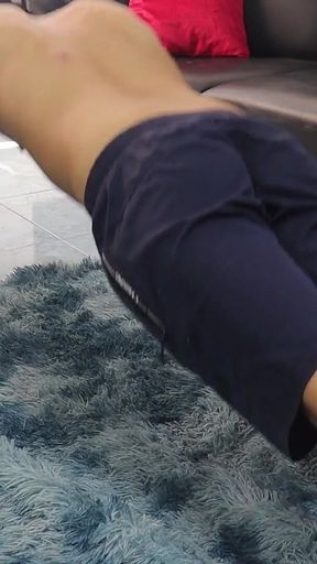 I Was Exercising and My Latina Stepsister Sucked My Cock and I Thrust My Cock Into Her Vagina
