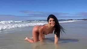 Gina Valentina Strips At The Beach - Gina Valentino
