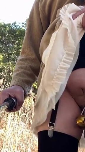 Self-training No. 97: Outdoor Peeing and Tacky Pussy Exposure Collection
