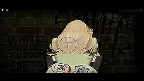 Blonde Roblox Babe Seduces Huge BBC in Steamy Back-Alley Tryst