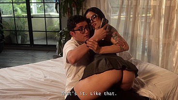 Is this your first time fucking someone in the ass? Nerd Boy fucks his Gothic stepmom’s ass for the first time—FULL 4K VIDEO! Fercat & Pipeboy