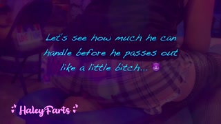 Your gassy girlfriend just wants to game all day... ON YOUR FACE! Nasty PAWG Facefarts Slave to KO!