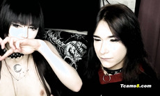 Emo girl sucks and jerks goth shemale dick hard