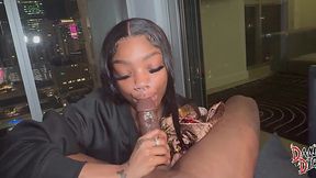 Big Ass Bitch Mystikal Menace Fuck Buck Naked Hot BBC on a High-Rise Balcony