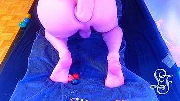 Depositing loads of Eggs inside my Tranny Hole