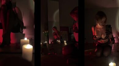Blonde college babe flashes her perfect petite pussy on TikTok