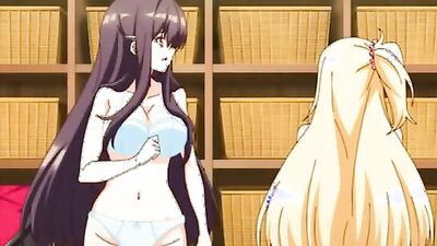 Big-titted anime babe gets dirty in dirty cartoon action with a koi